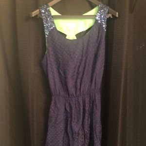 Lilly Pulitzer Blue Patterned Dress with sequins